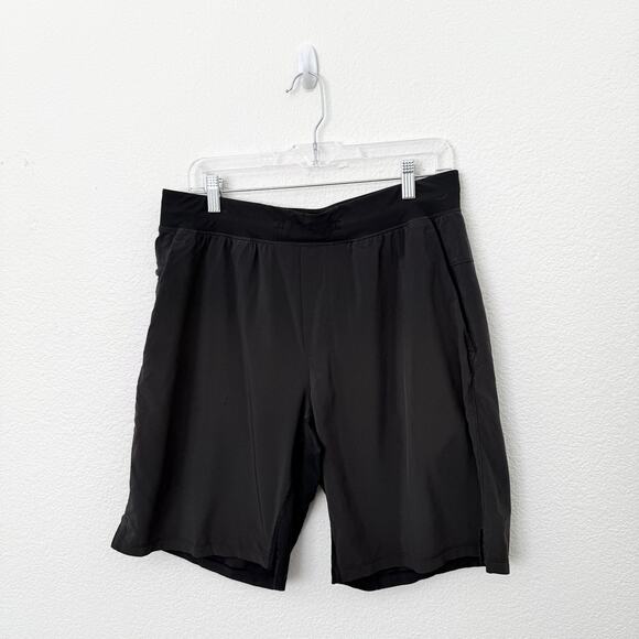 [Lululemon] Black Linerless T.H.E. Shorts Workout 9" Inseam Size Large L Men's - Picture 1 of 11